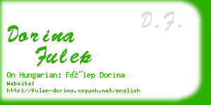 dorina fulep business card